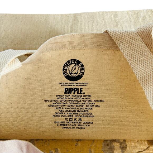Urban Outfitters Grateful Dead Spring '77 Beige Canvas Tote Bag NWT - Picture 6 of 7